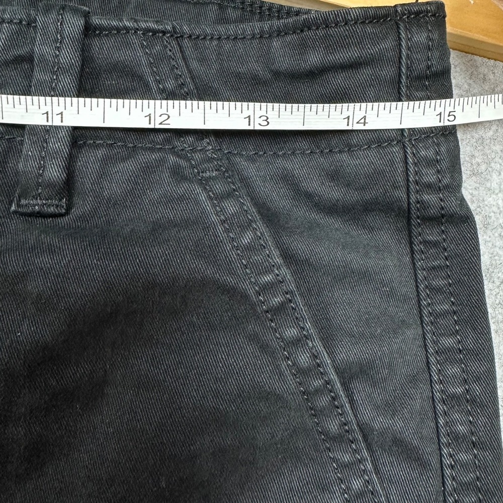 BANANA REPUBLIC High-Rise Chino Pants Black Tapered Leg Ankle Zip Women's 4 - Picture 6 of 12
